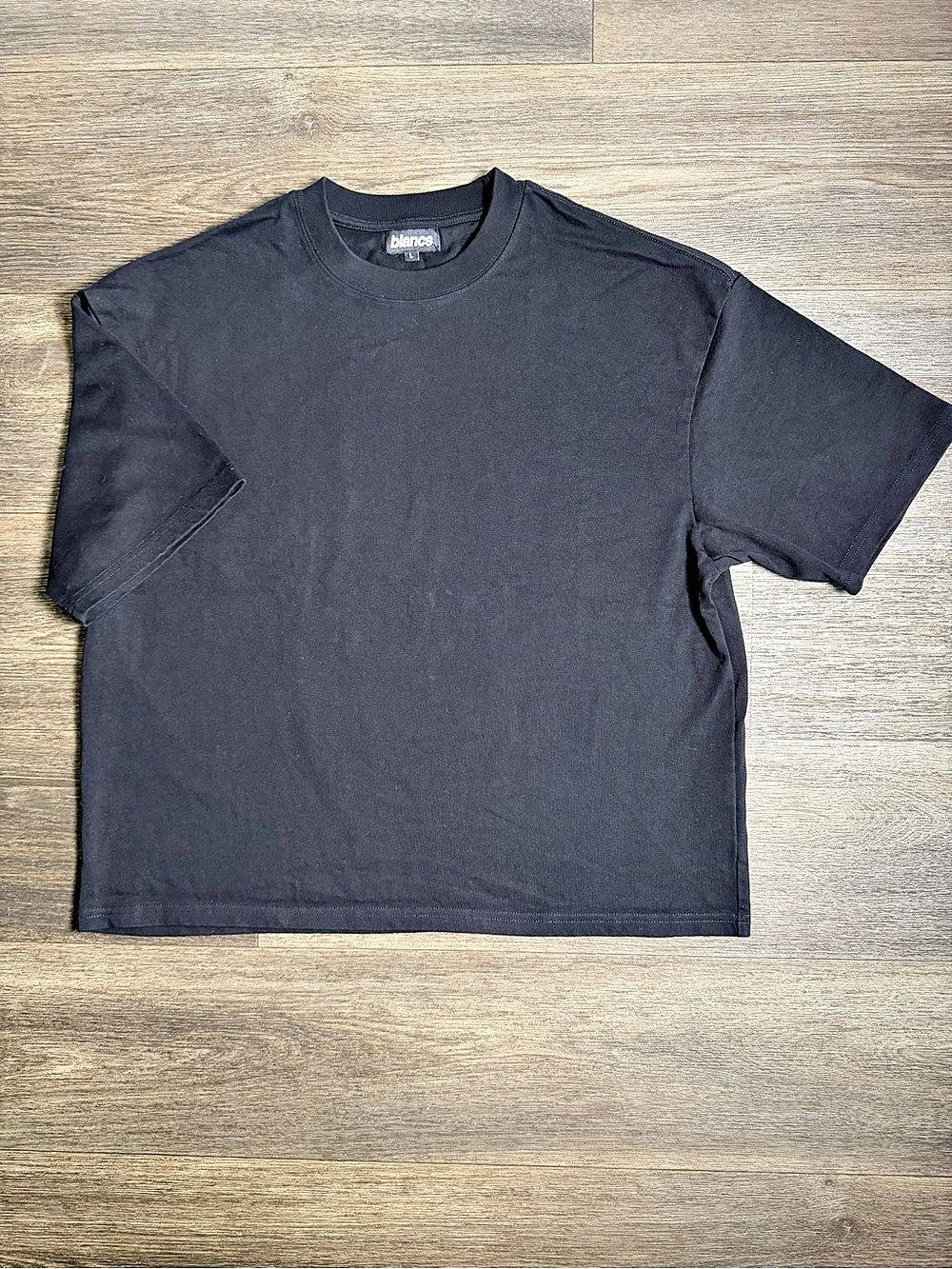 BLANCS Classic Black Cotton Short Sleeve Tee Size Large